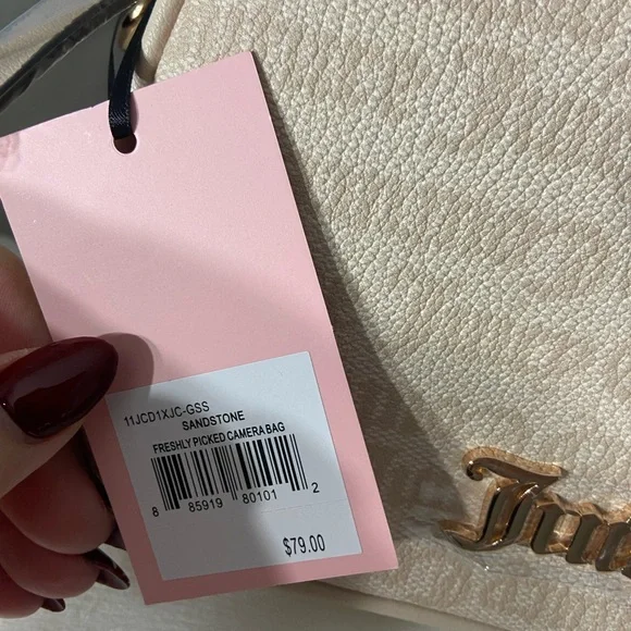 NWT Juicy Couture Tan Mini Bag with Strawberry Accent - Picture 2 of 3